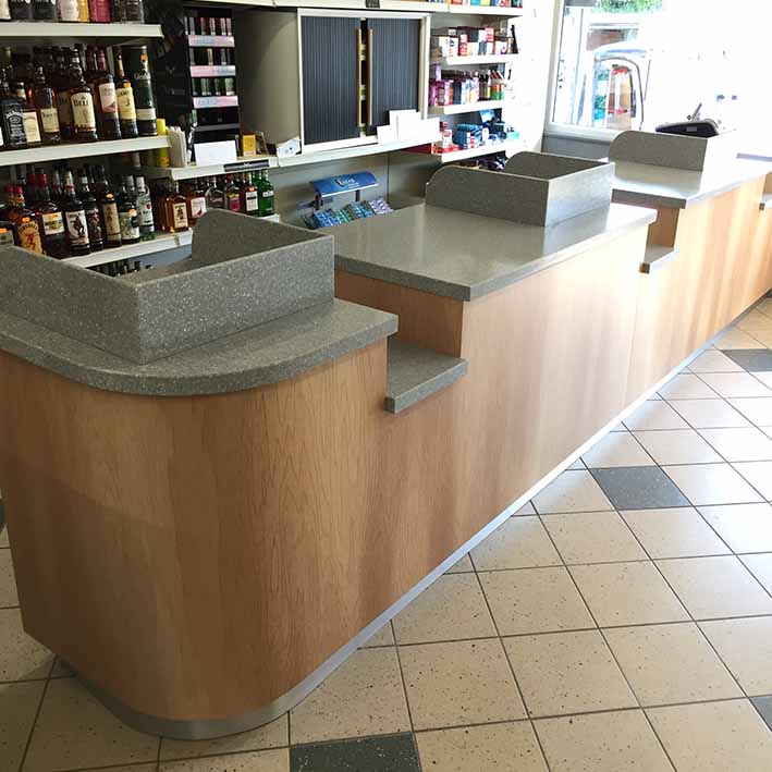 Clovelly retail shop counter shopfitters Bideford Devon